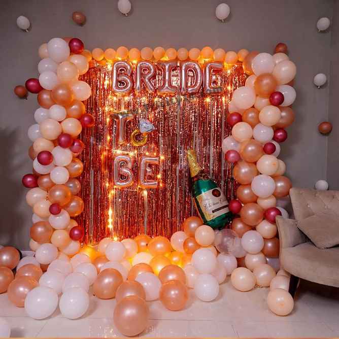 Bride To Be, Rose Gold Theme Decoration