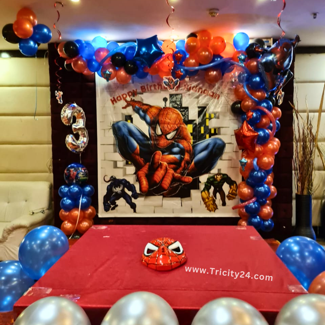 Spider-Man Confetti Balloon Bouquet et Number Balloon – Balloon Expert
