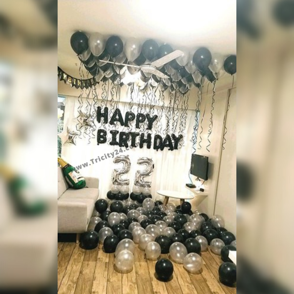 Black And White Theme Birthday Party Decoration (P27). – Tricity 24, image size:1000x1000