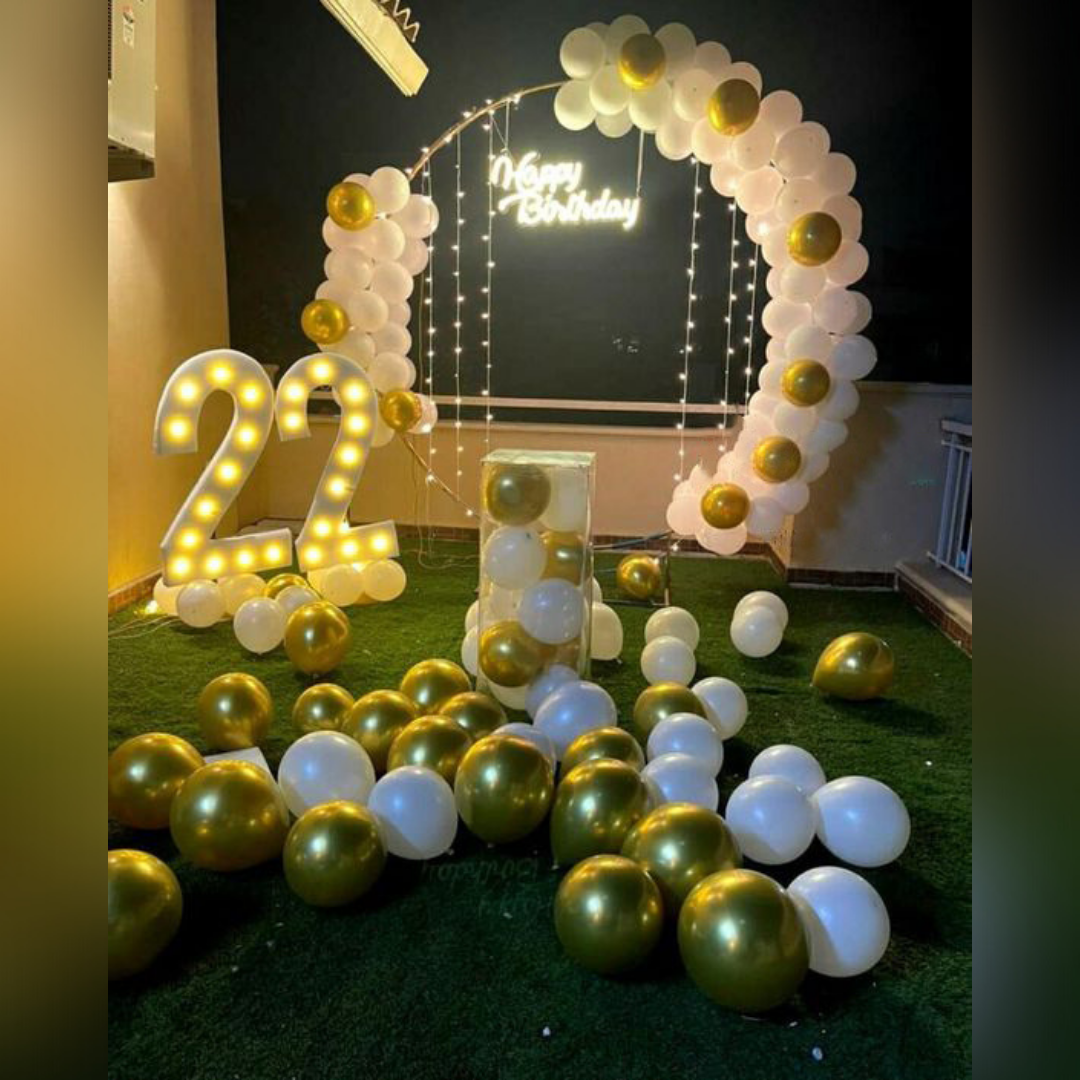 Terrace online birthday decoration