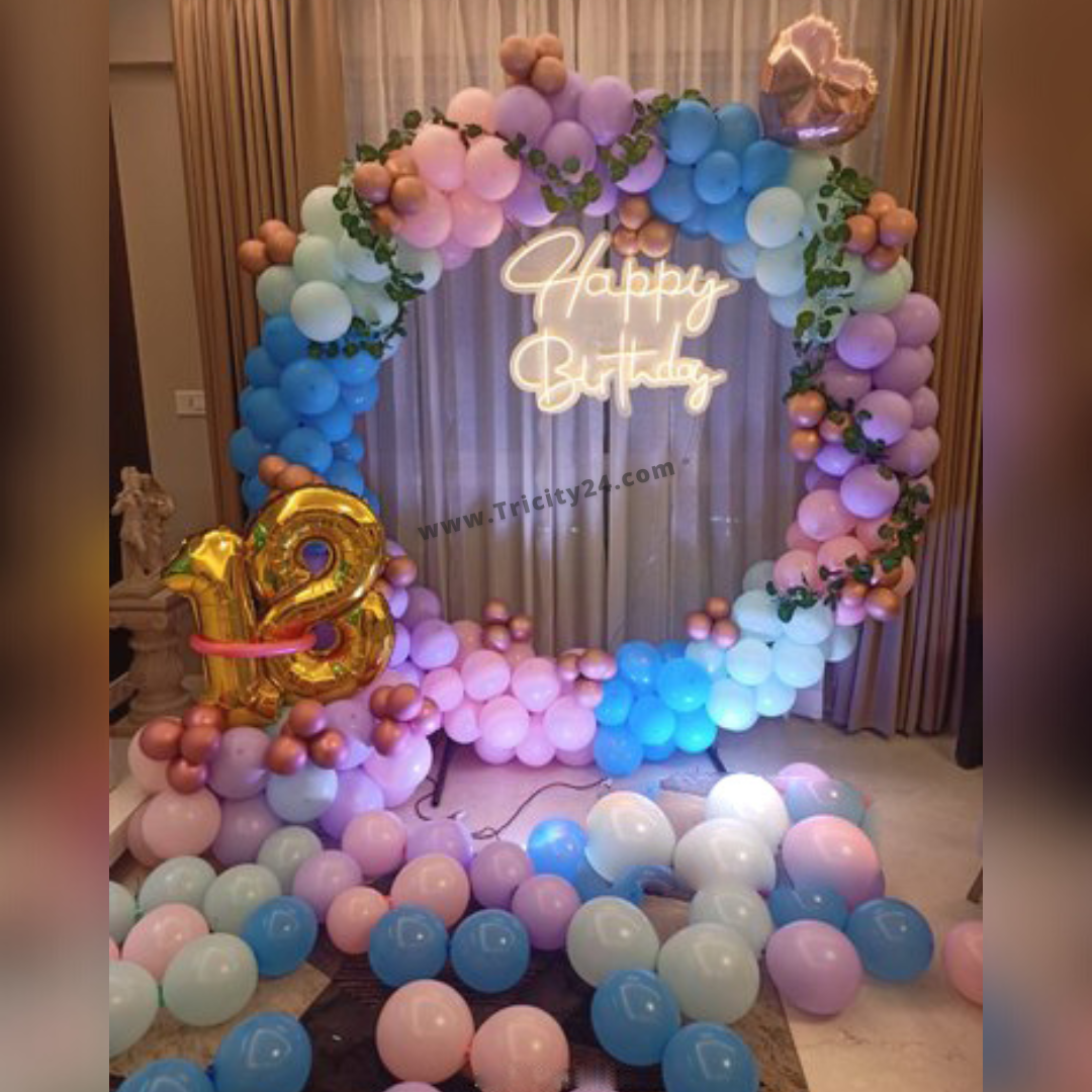 Pastel Balloons Birthday Party Ring Decoration – Tricity 24