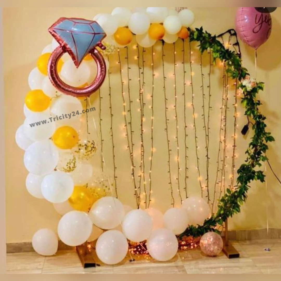Balloon decoration for engagement deals