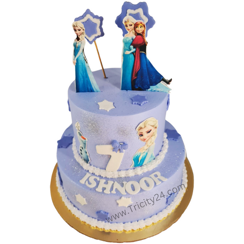 (M807)Frozen Theme Customized Cake (2kg)