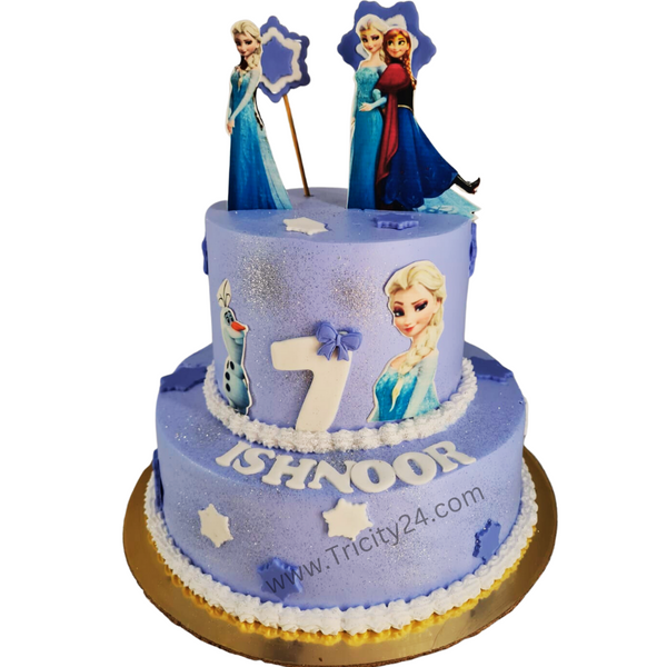 (M807)Frozen Theme Customized Cake (2kg)