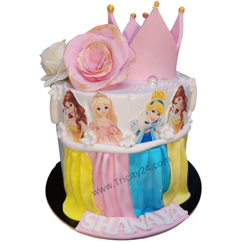 (M836) Disney Princess Theme Customized Cake(1Kg)
