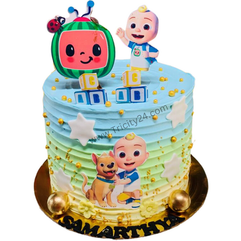 (M737)Cocomelon Kids Customized  Cake(1Kg)