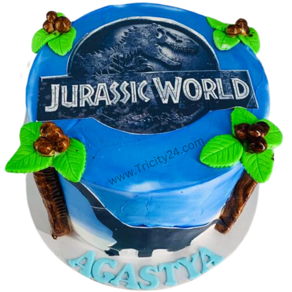 (M763)Jurassic World Kids Customized  Cake(1kg)