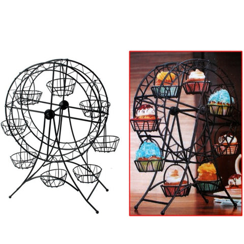 Black Metal Ferris Wheel Cupcake Holder (Rental)