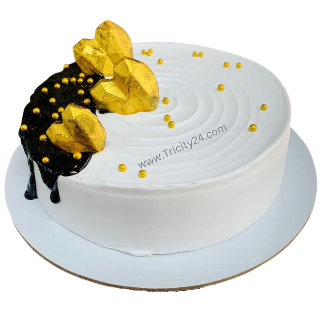 (M588) Round Vanilla Cake (Half Kg).