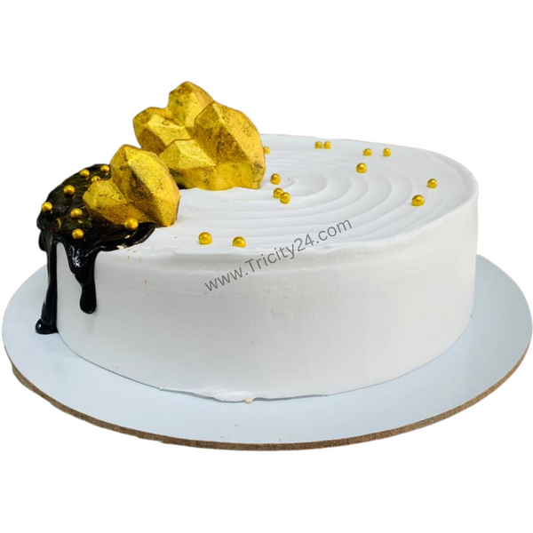 (M588) Round Vanilla Cake (Half Kg).