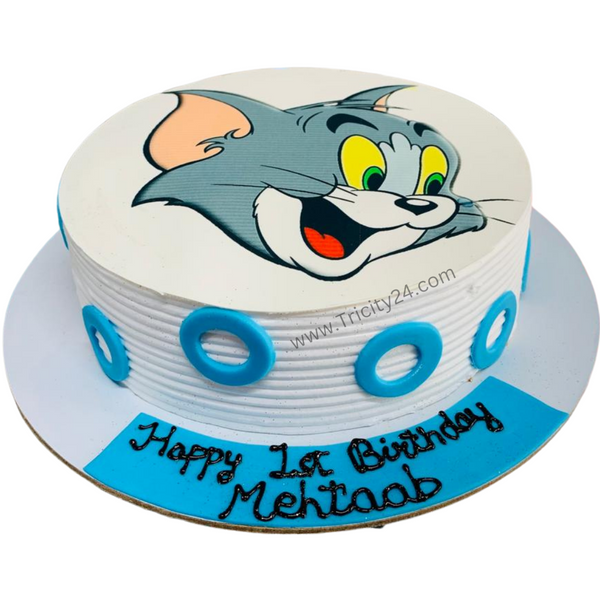 (M593) Tom and Jerry Photo Cake (Half Kg).