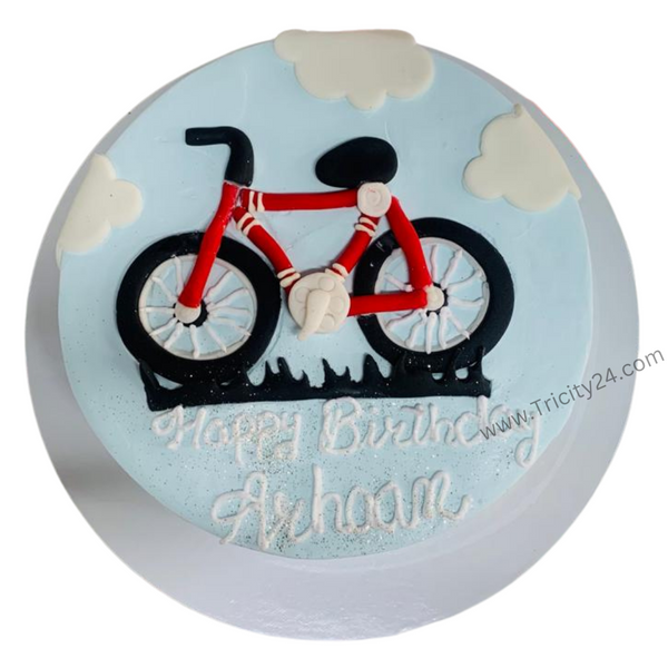 (M595) Bicycle Cream Cake (1 Kg).