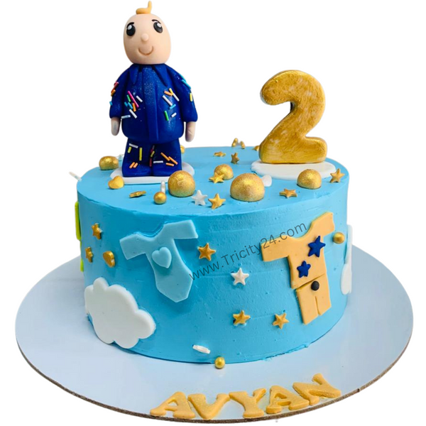 (M602) 2nd Birthday Baby Theme Cake (1 Kg).