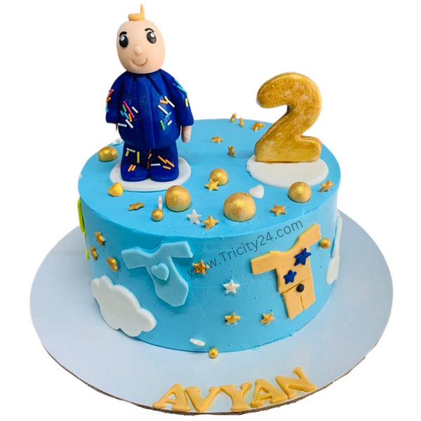 (M602) 2nd Birthday Baby Theme Cake (1 Kg).