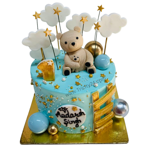 (M615) Teddy Theme Kids Cake (1 Kg).