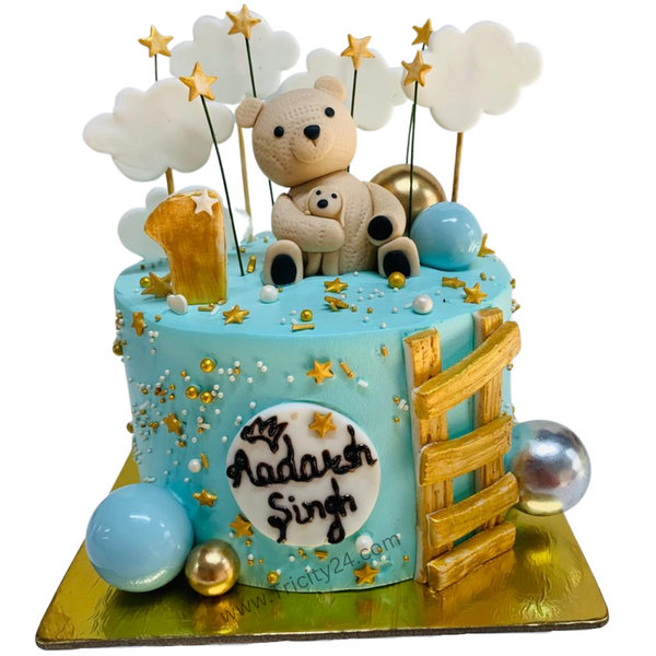 (M615) Teddy Theme Kids Cake (1 Kg).
