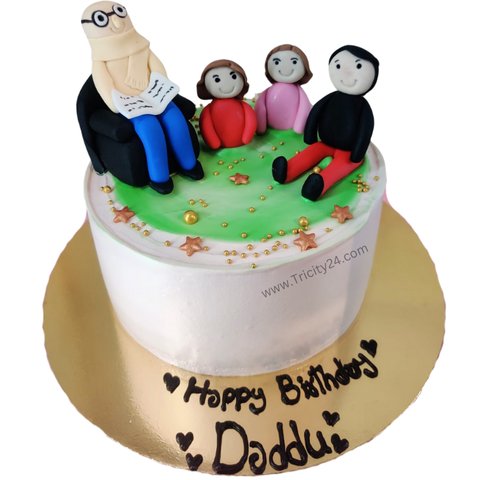 (M1158) Grandparents Birthday Theme Cake (1 Kg)