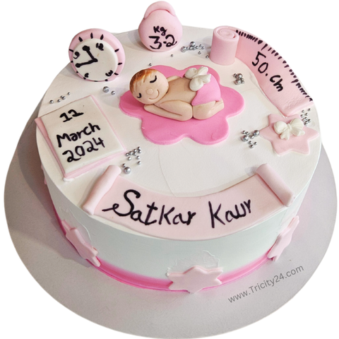(M1181) Baby Girl Theme Cake (1 Kg)