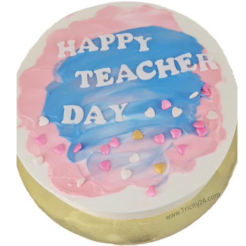 (M1225) Teacher Day Theme Cake (Half Kg).