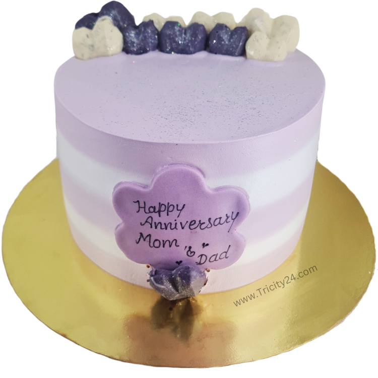 (M1229) Anniversary Theme Cake (Half Kg).