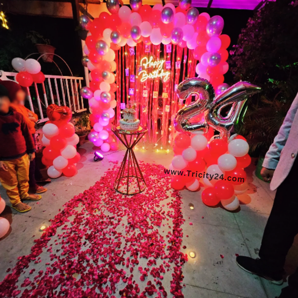 Happy Birthday Decoration At Terrace (P688).