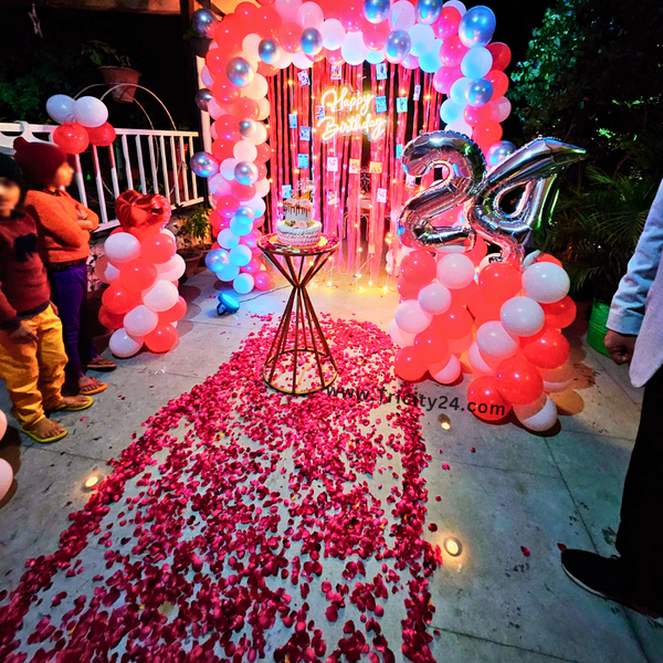 Happy Birthday Decoration At Terrace (P688).