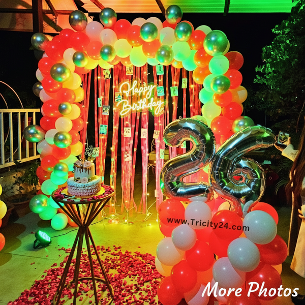 Happy Birthday Decoration At Terrace (P688).