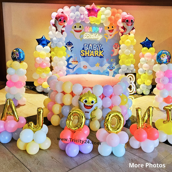 Baby Shark Theme Birthday Decoration (P764).