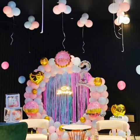 Happy Birthday Decoration In Hall (P774).