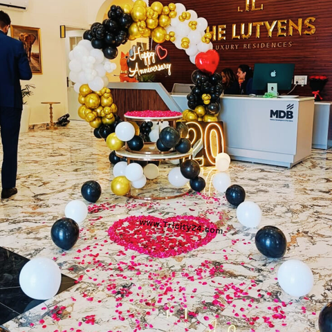 Happy Anniversary Decoration In Hall (P812).