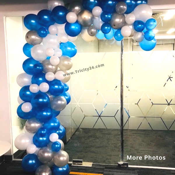 White & Blue Theme Office Decoration (P324).