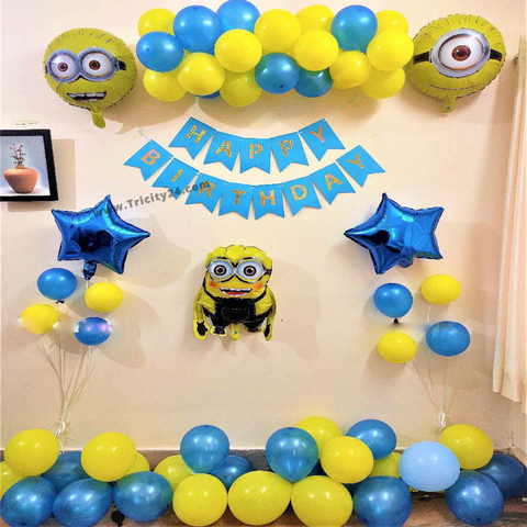 Blue & Yellow Birthday Theme Decoration (P117).