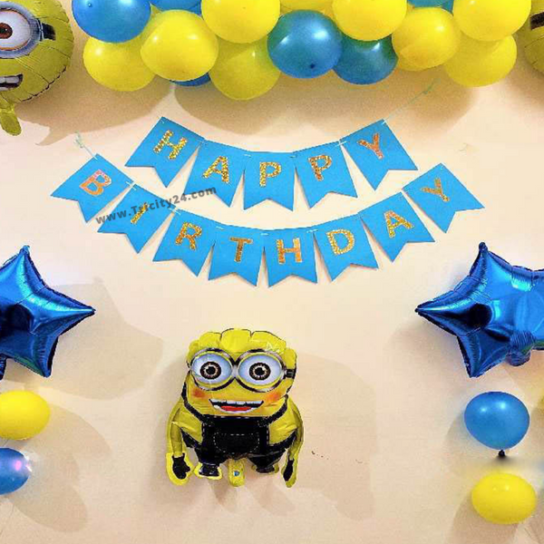 Blue & Yellow Birthday Theme Decoration (P117).