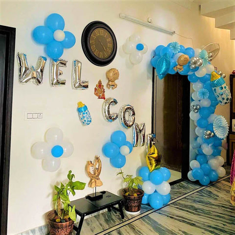 Baby Welcome Blue Theme Decoration (P101).