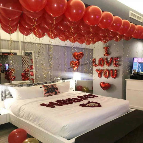 Romantic Room Decoration With Red Rose (P37).