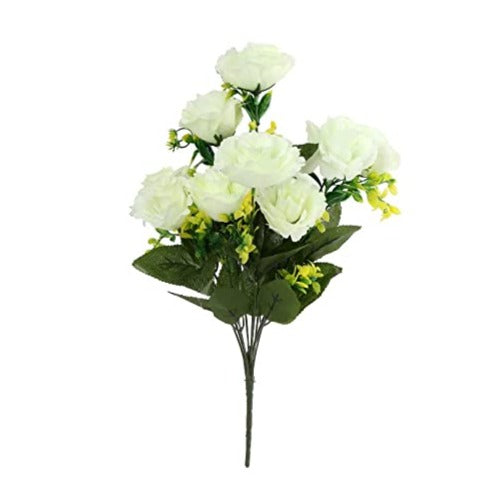 White & Green Artificial Flower Bouquet (Rental)