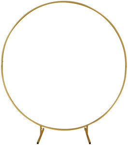 Golden Arch Round Ring Frame Rack Stand (Rental) R20