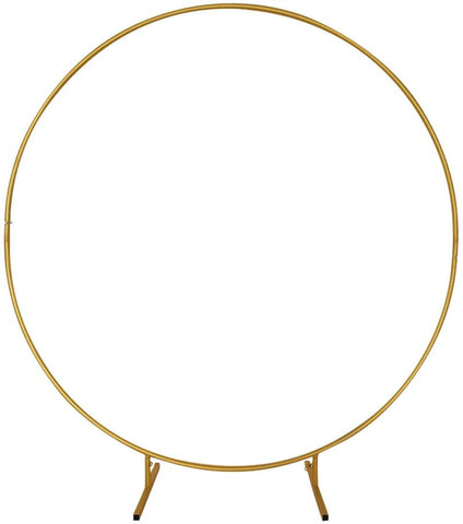 Golden Arch Round Ring Frame Rack Stand (Rental)