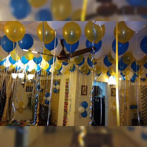Balloon Decoration At Home For Anniversary (P68).