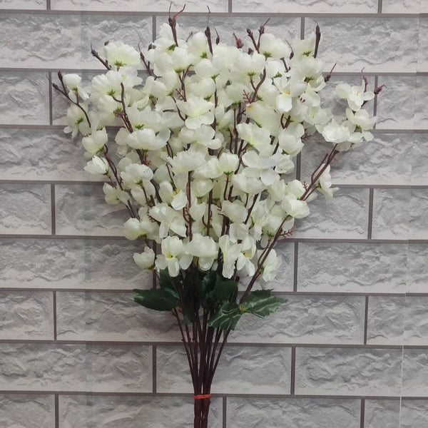 White Artificial White Cherry Blossom Flower Bouquet (Rental) R42