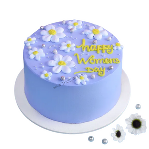 (M102) Floral Icing Cake  (Half Kg).