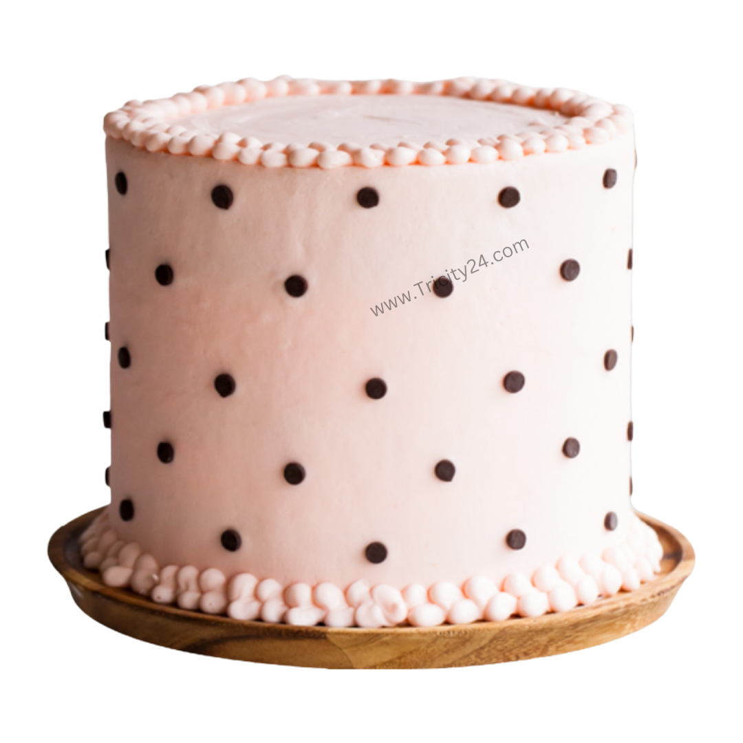 (M123) Strawberry Pink Icing Cake (Half Kg).
