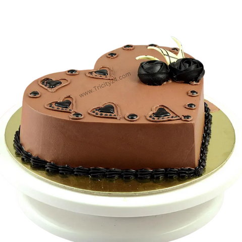 (M127) Heart Shape Chocolate Cake (Half Kg).