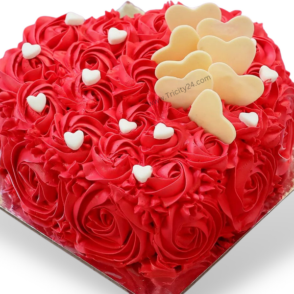 (M130) Sweet Love Heart Cake (1 Kg).
