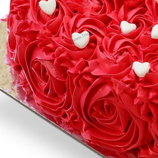 (M130) Sweet Love Heart Cake (1 Kg).