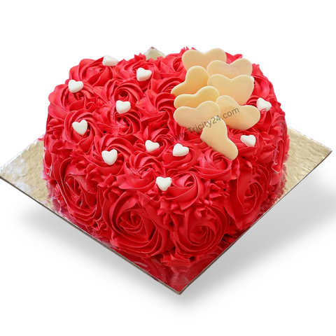 (M130) Sweet Love Heart Cake (Half Kg).