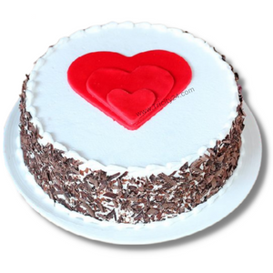 (M146) German Black Forest Heart Cake (Half Kg).