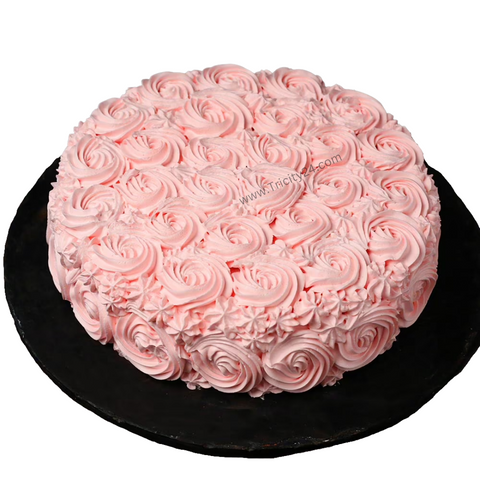 (M149) Rose Strawberry Cake (Half Kg).