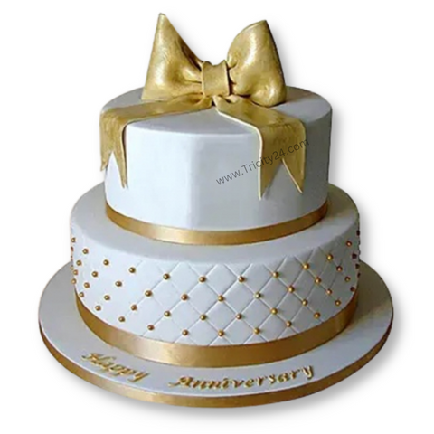 (M164) Golden Ribbon Cake (2 Kg).