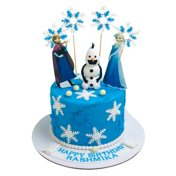 (M232) Frozen Elsa Theme Cake (1 Kg).
